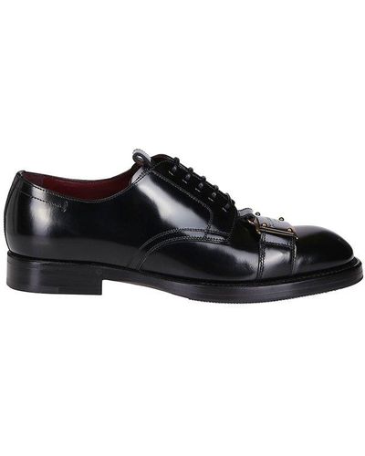 Dolce & Gabbana Brushed Derby Shoes - Black
