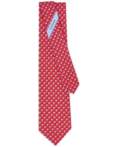 Ferragamo All-over Patterned Tie - Red