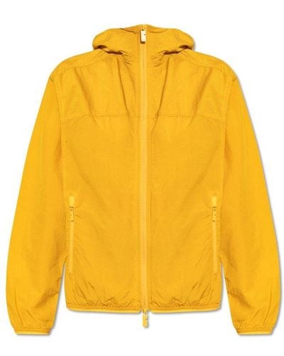Burberry Hooded Zip-up Bomber Jacket - Yellow