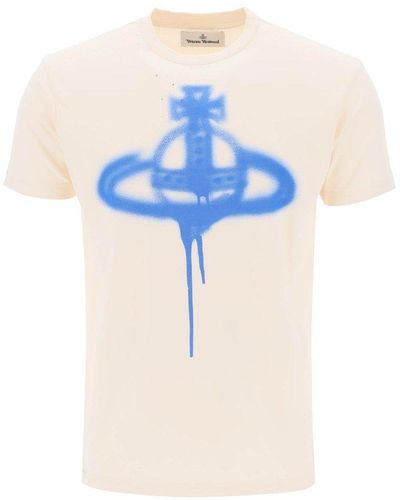 Vivienne Westwood Spray Orb Classic T Shirt - Blue