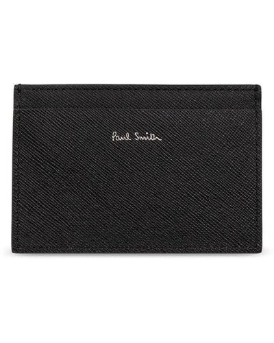 Paul Smith Printed Card Case, - Black