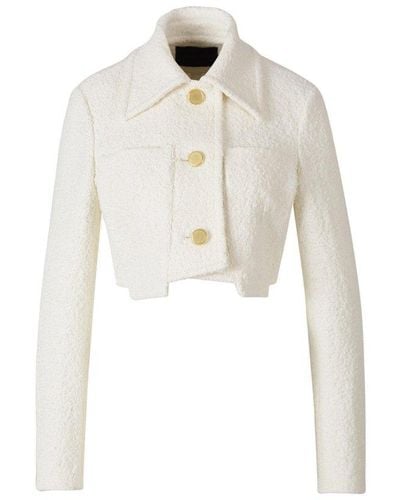 Proenza Schouler Cropped Tweed Jacket - White
