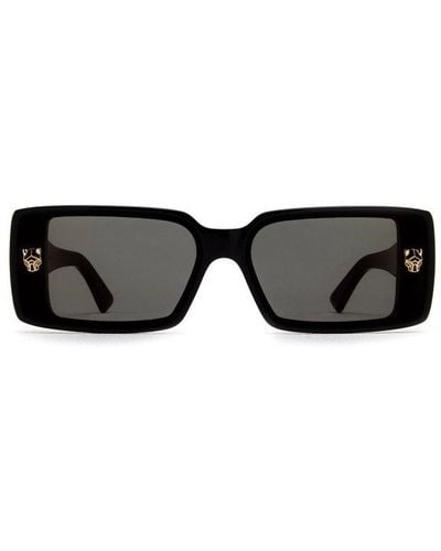 Cartier Fendi Eyewear Rectangular Frame Sunglasses - Black