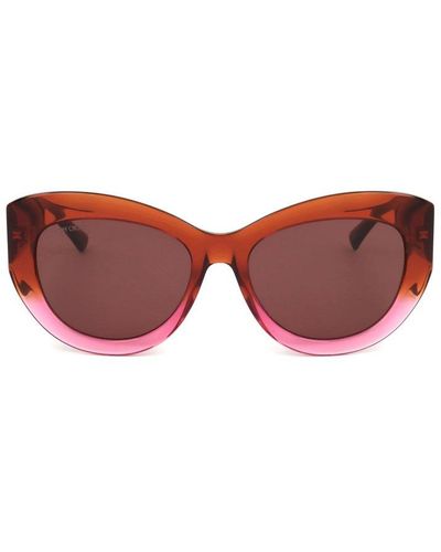 Jimmy Choo Butterfly Frame Sunglasses - Red