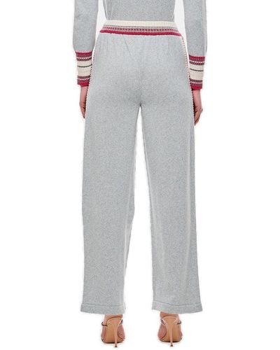 Barrie Wide-leg Knitted Trousers - Grey