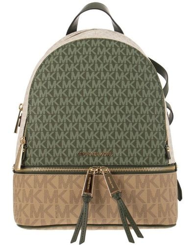 MICHAEL Michael Kors Rhea - Color Block Backpack With Logo - Green