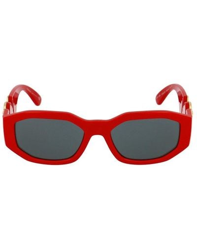 Versace Rectangular Frame Sunglasses - Red
