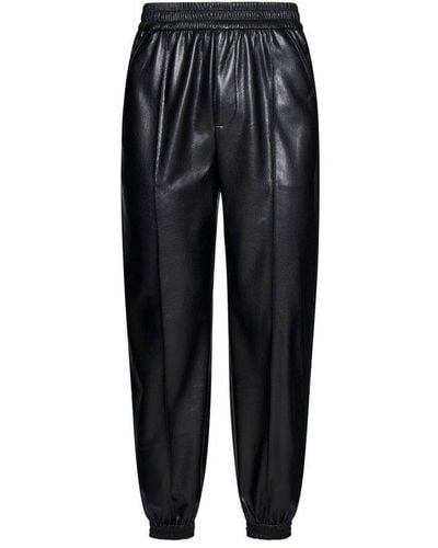 Nanushka Leather Track Pants - Black