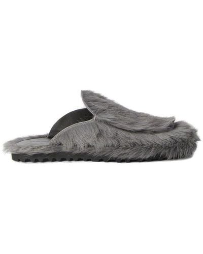 Dries Van Noten Pony Slip-on Mules - Gray