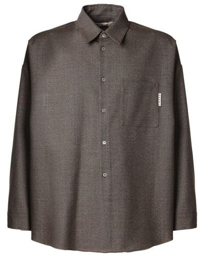 Marni Wool Shirt - Brown