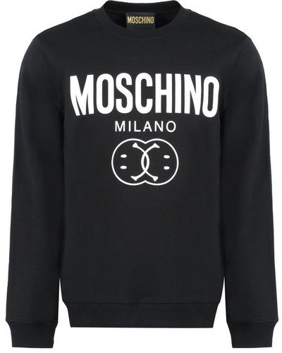 Moschino Graphic Printed Crewneck Jumper - Black