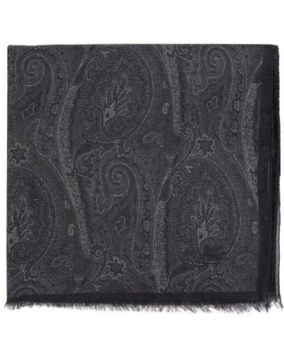 ETRO graphic-print scarf - Grey