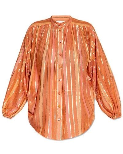 Zimmermann Striped Shirt - Orange
