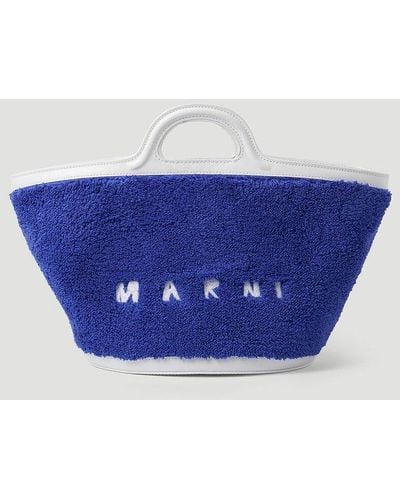 Marni Tropicalia Small Bucket Tote Bag - Blue