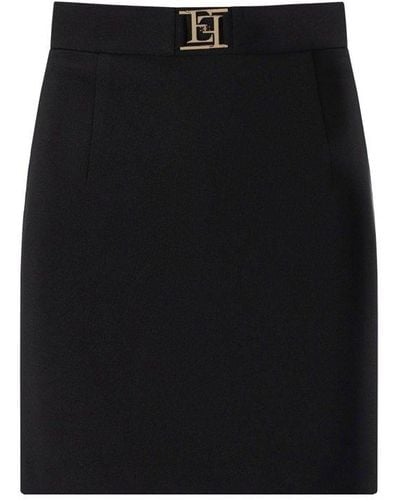 Elisabetta Franchi Black Mini Skirt