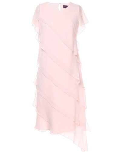Max Mara Flounced Dress - Pink