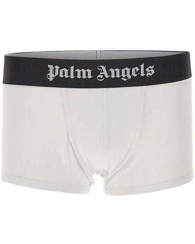 Palm Angels Logo-waistband Tri-pack Boxers - White