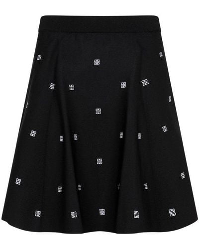 Givenchy 4g Plumetis Short Skirt - Black