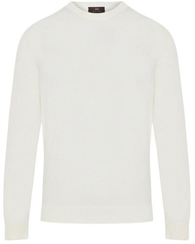Enrico Mandelli Crewneck Knitted Sweater - White