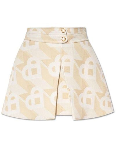 Casablancabrand Skirt With Monogram - Natural