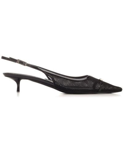 Saint Laurent Oxalis Slingback Court Shoes - Black
