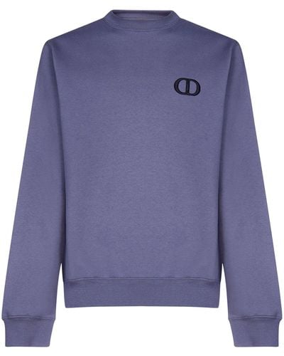 Dior Cd Icon Embroidery Sweatshirt - Purple