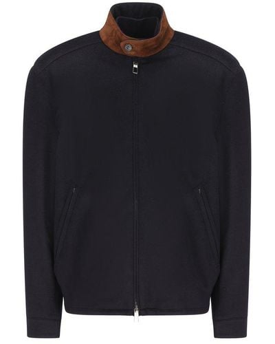 Loro Piana Long Sleeved Zipped Jacket - Black