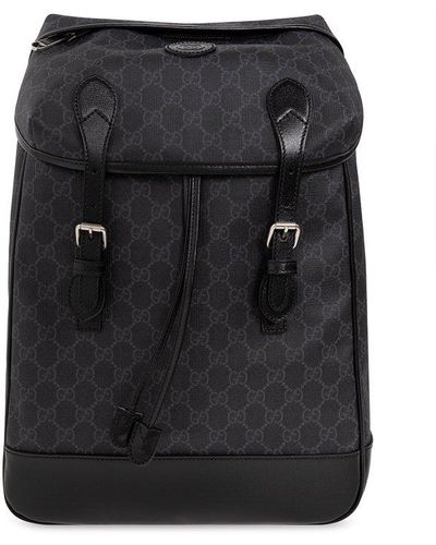 Gucci Backpack From GG Supreme Canvas - Black