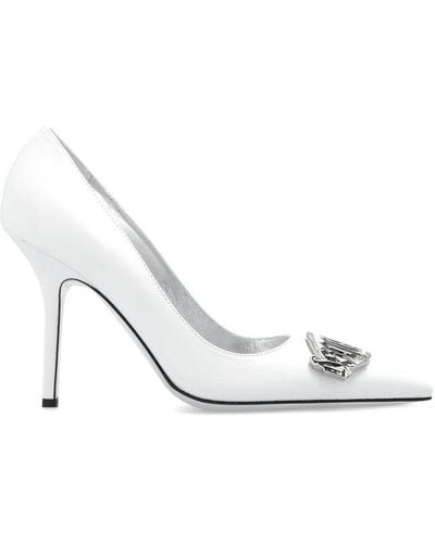 DSquared² Logo Plaque Pointed-toe Pumps - White
