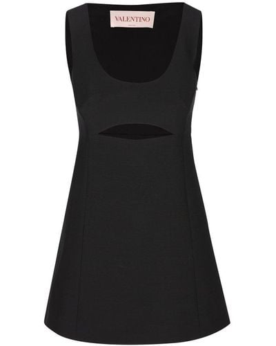 Valentino Cut-out Sleeveless Dress - Black