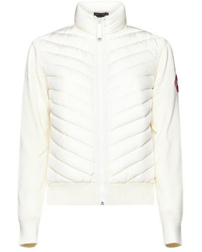 Canada Goose Hybridge Wool And Quilted Nylon Jacket - White