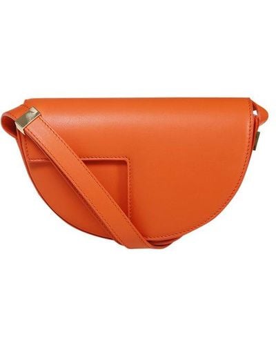 Patou Le Petit Foldover Top Shoulder Bag - Orange