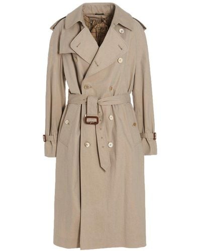 Maison Margiela Double-breasted Trench Coat - Natural
