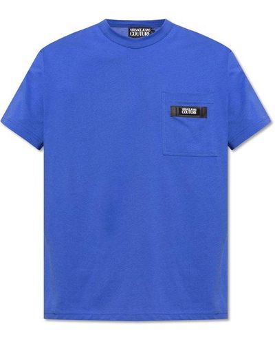 Versace T-shirt With Pocket, - Blue