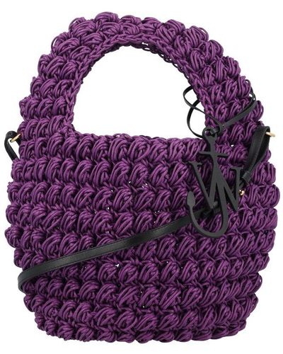 JW Anderson Popcorn Large Basket Bag - Purple