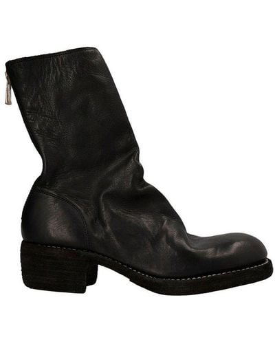 Guidi 788z Rear Zipped Ankle Boots - Black