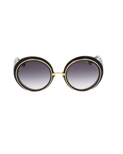 Dita Eyewear Rounded Frame Sunglasses - Black