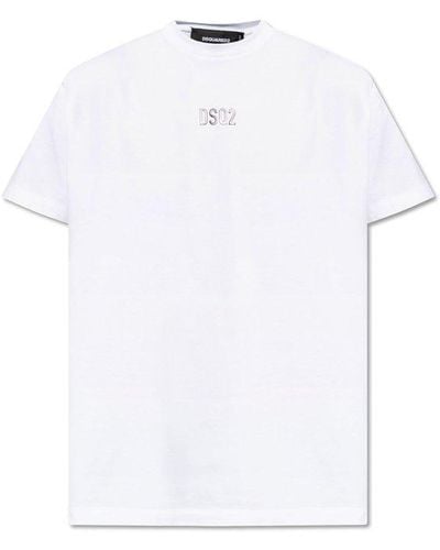 DSquared² Logo Detailed Crewneck T-shirt - White