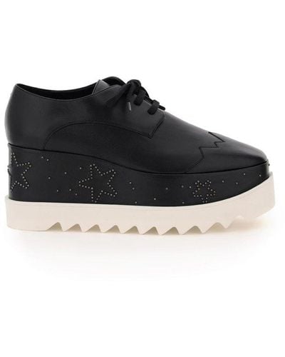 Stella McCartney Elyse Star Platform Lace-up Shoes - Black