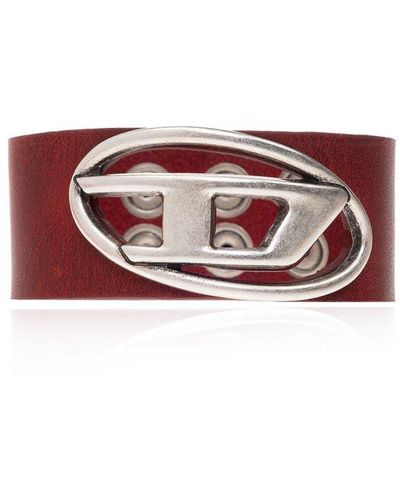 DIESEL 'a-balone' Bracelet With Logo - Red