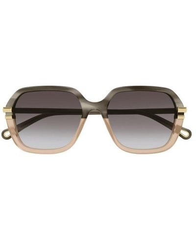 Chloé Rectangle Frame Sunglasses - Grey