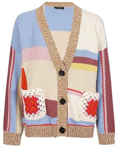 Weekend by Maxmara Oversized Patchwork Cardigan - Multicolor