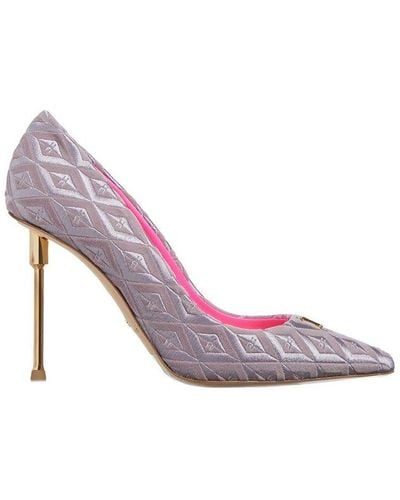 Elisabetta Franchi Quilted Pointed-toe Court Shoes - Pink
