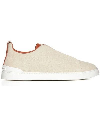 ZEGNA Triple Stitchtm Lace-up Sneakers - Natural