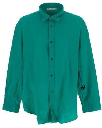 Acne Studios Collared Long-sleeved Shirt - Green