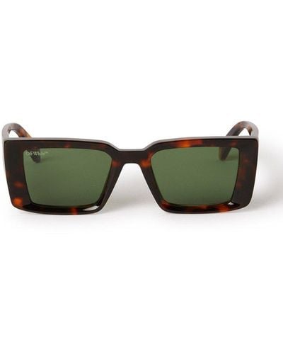 Off-White c/o Virgil Abloh Savannah Rectangular Frame Sunglasses - Green
