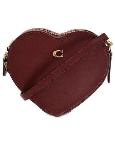 COACH 'heart' Shoulder Bag - Red