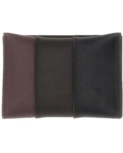 Sunnei Striped Bi-fold Wallet - Gray