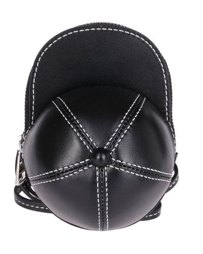 JW Anderson Black Leather Cap Crossbody Bag