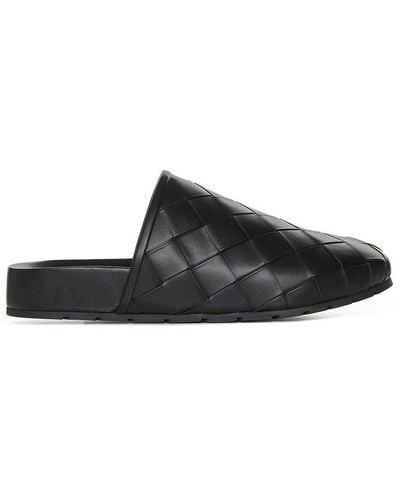 Bottega Veneta Intreccio Flat Sandals - Black